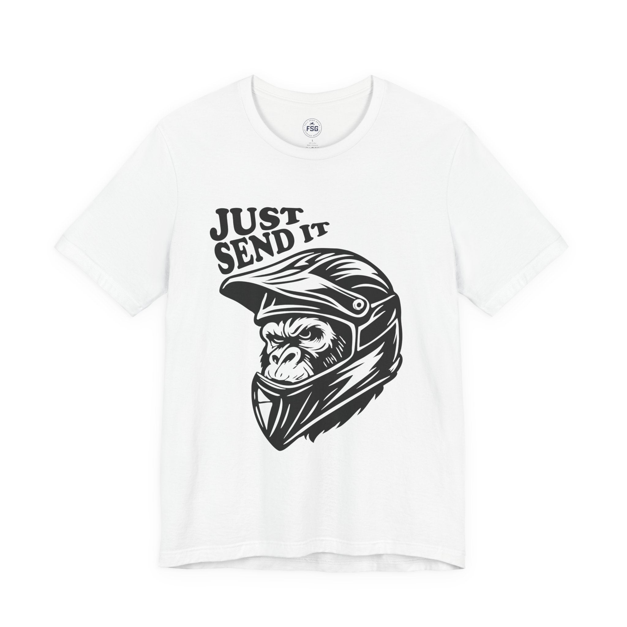 Just Send It Shirt – ATV Motocross Ape Helmet Tee | Off-Road Trail Rider Graphic Shirt