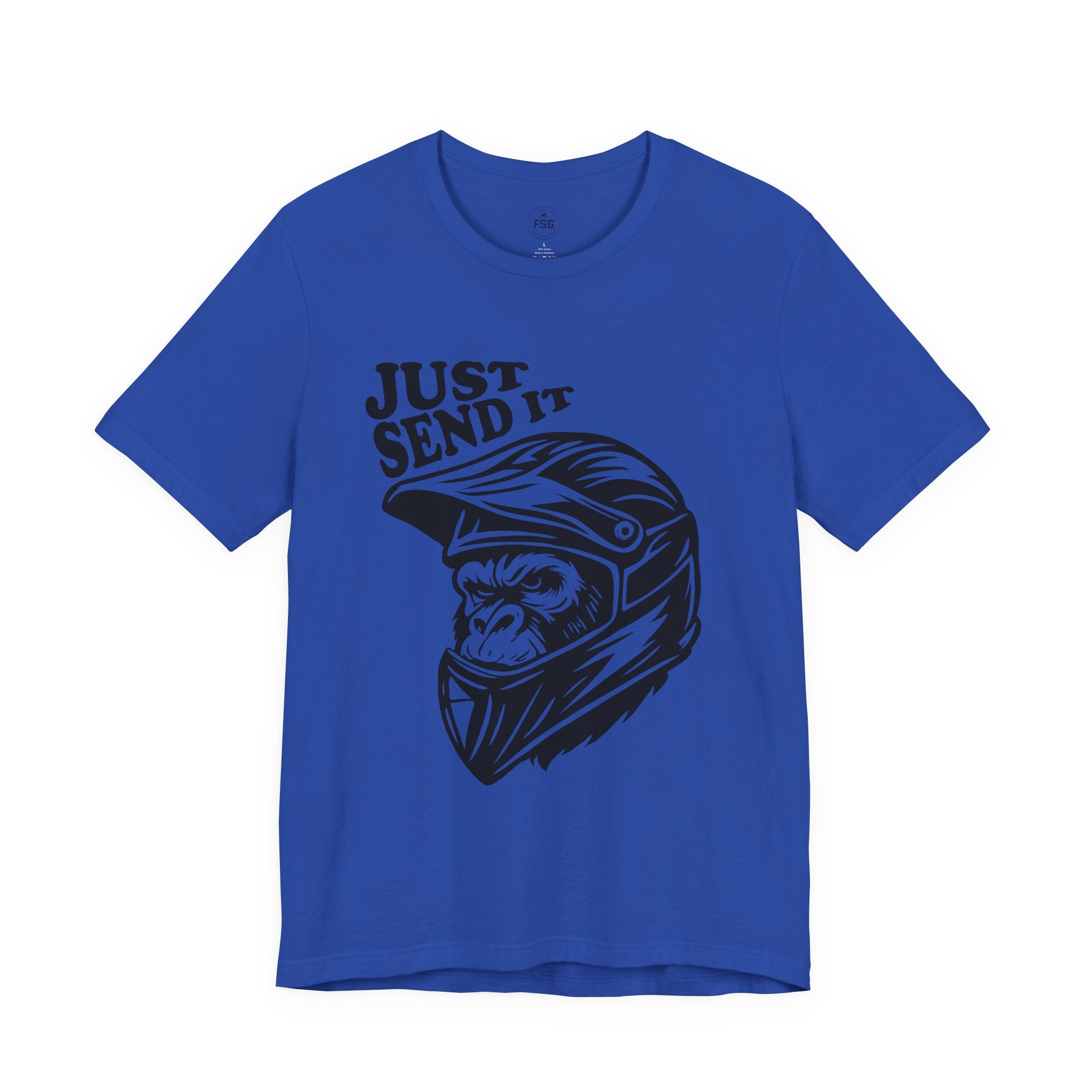 Just Send It Shirt – ATV Motocross Ape Helmet Tee | Off-Road Trail Rider Graphic Shirt