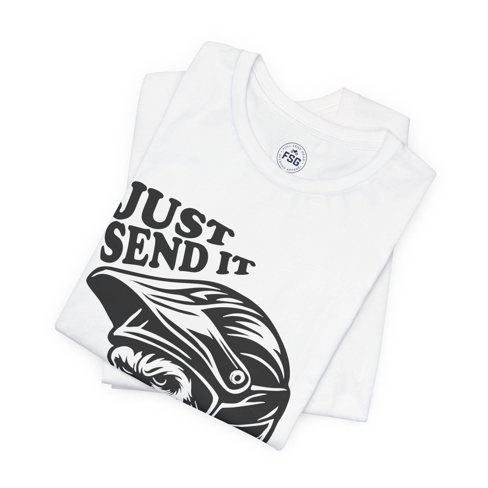 Just Send It Shirt – ATV Motocross Ape Helmet Tee | Off-Road Trail Rider Graphic Shirt