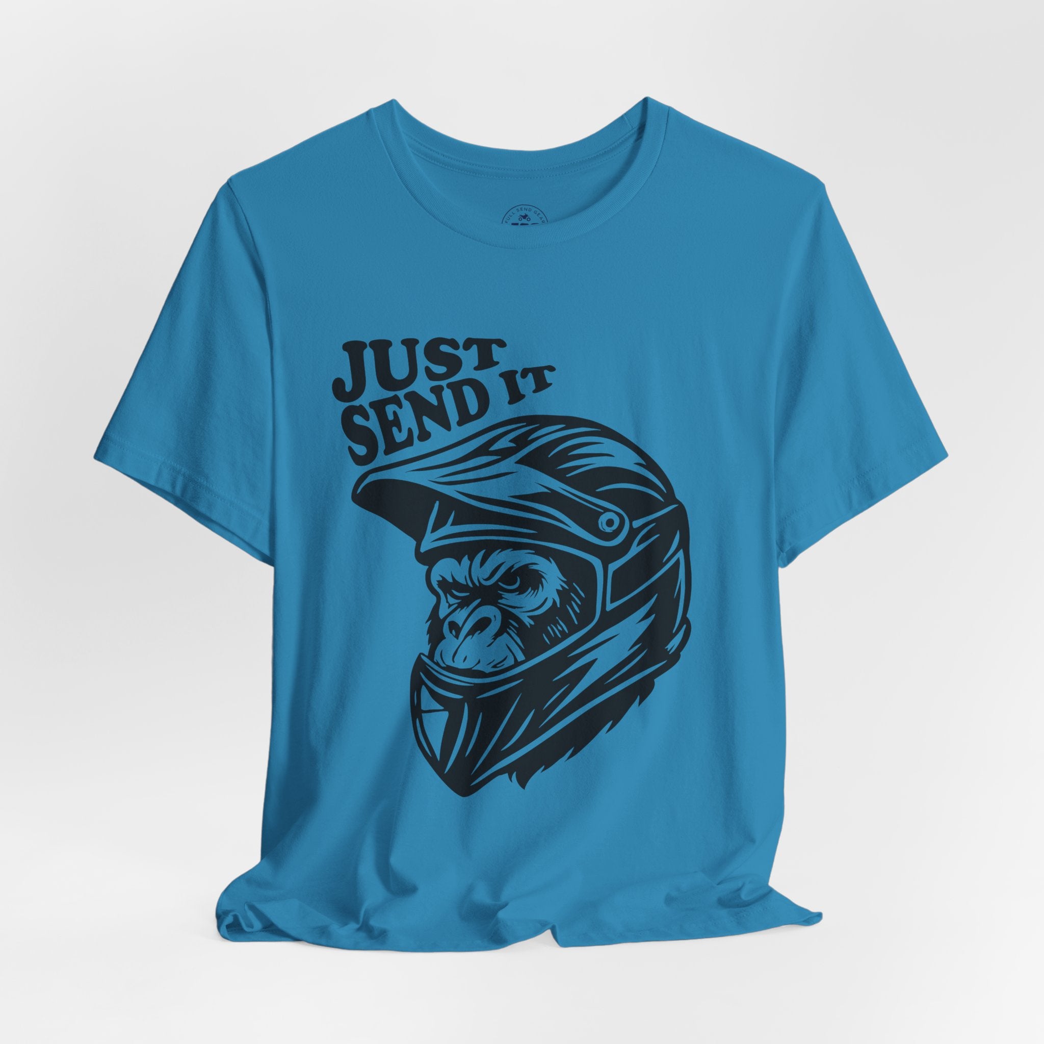 Just Send It Shirt – ATV Motocross Ape Helmet Tee | Off-Road Trail Rider Graphic Shirt