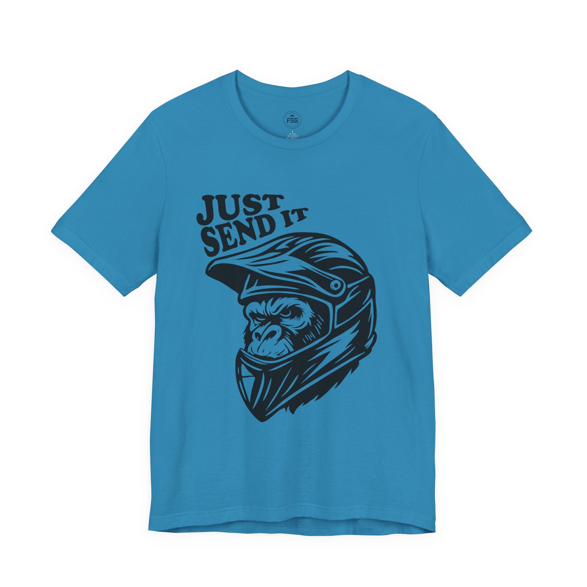Just Send It Shirt – ATV Motocross Ape Helmet Tee | Off-Road Trail Rider Graphic Shirt